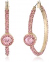 Betsey Johnson Iconic Pinkalicious Crystal Hoop Earrings