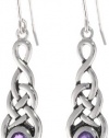 Sterling Silver Celtic Knot Linear Drop Earrings