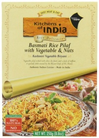 Kitchens Of India Kashmiri Basmati Rice Pilaf with Vegetables & Nuts, 8.8-Ounce Boxes (Pack of 6) Kitchens Of India Kashmiri Basmati Rice Pilaf with Vegetables & Nuts, 8.8-Ounce Boxes (Pack of 6)