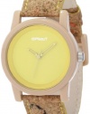Sprout Unisex ST/5516YLCK Yellow Dial Cork Strap Eco-Friendly Watch