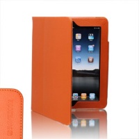 SAVEICON Orange PU Folio Leather Case with Built-in Stand for Apple iPad 1 1st Generation SAVEICON Orange PU Folio Leather Case with Built-in Stand for Apple iPad 1 1st Generation
