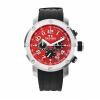 TW Steel Men's TW124 Grandeur Tech Black Rubber Red Chronograph Dial Watch