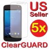 5x Samsung Galaxy Nexus Prime SCH-i515 Premium Invisible Clear LCD Screen Protector Kit (5 Piece Kit)