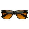 Blue Blocking Driving Wayfarers Sunglasses Amber Tinted Lens