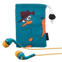 eKids  Phineas and Ferb Agent P Noise Isolating Earphones with Pouch, by iHome  - DF-M153