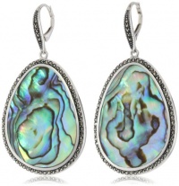 Judith Jack Clouds Sterling Silver Marcasite Abalone Large Organic Shape Drop Earrings Judith Jack Clouds Sterling Silver Marcasite Abalone Large Organic Shape Drop Earrings