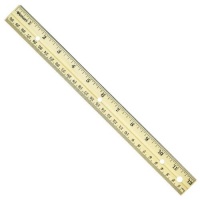 Westcott Hole Punched Wood Ruler English and Metric With Metal Edge, 12 Westcott Hole Punched Wood Ruler English and Metric With Metal Edge, 12