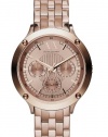 Armani Exchange Multi-Function Rose dial Rose Gold Ion-plated Unisex Watch AX5403