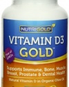 Nutrigold Vitamin D3 5000 IU, 360 Mini Softgels (GMO-free, Preservative-free, Soy-free, USP Grade Natural Vitamin D in Organic Olive Oil)