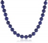Sterling Silver 8mm Lapis Bead Necklace, 24