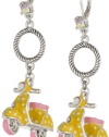 Betsey Johnson Color Me Betsey Yellow Polka Dot Vespa Drop Earrings