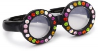 Betsey Johnson 60's Mod Sunglasses Two-Finger Stretch Ring Betsey Johnson 60's Mod Sunglasses Two-Finger Stretch Ring