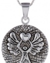 Sterling Silver Guardian Angel Protect Me Wherever I Go and Keep Me From Harm Reversible Angel Pendant Necklace, 18