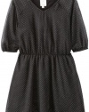 Ella Moss Girl Girls 7-16 Lola 3/4 Sleeve Dress, Black, 12