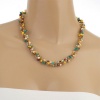 Chuvora Genuine Multi-Colored Cultured Fresh Water Pearl with Crystal Silk Thread Cluster Necklace 16''- 18'' Princess Length