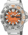 Seiko Men's SNZF49 Seiko 5 Automatic Orange Dial Stainless-Steel Bracelet Watch