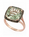 Effy Jewlery 14K Rose Gold Green Amethyst and Diamond Ring, 6.65 TCW Ring size 7