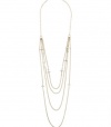 G by GUESS Women's Gold-Tone Long Layered Cross Necklace, GOLD