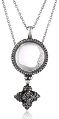 Lucky Brand Silver-Tone Double Pendant Necklace, 16