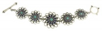 Lucky Brand Silver Navy Turquoise Toggle Bracelet