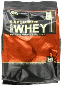 Optimum Nutrition 100% Whey Gold Standard, Double Rich Chocolate, 10 Pounds Bags, Packaging May Vary