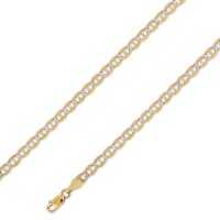 14K Solid 2 Two Tone Yellow White Gold Gucci - Mariner Chain Necklace 4.3mm (5/32 in.) 18 in. 14K Solid 2 Two Tone Yellow White Gold Gucci - Mariner Chain Necklace 4.3mm (5/32 in.) 18 in.