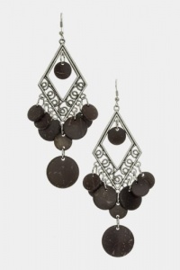 Trendy Fashion Jewelry - Round Disc Earrings - By Fashion Destination (Brown) | Free Shipping Trendy Fashion Jewelry - Round Disc Earrings - By Fashion Destination (Brown) | Free Shipping
