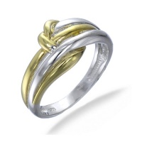 Contemporary 18K Yellow Gold Plated Knot Ring In Sterling Silver (Available in Sizes 5 - 9) Contemporary 18K Yellow Gold Plated Knot Ring In Sterling Silver (Available in Sizes 5 - 9)