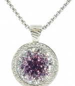 Purple Haze Micro Pave Crystal Ball Marker w/ Swarovski Crystal Chameleon Magnetic Necklace