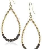 Mizuki 14k Earrings Hoop with Gold and Silver Beads