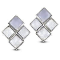 CleverEve Designer Series Lavender Jade Diamond Shapes Sterling Silver Earrings 14.1 ct. tw. CleverEve Designer Series Lavender Jade Diamond Shapes Sterling Silver Earrings 14.1 ct. tw.
