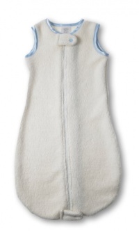 Swaddledesigns Organic Zzzipme Sack Eco Fleece with Color Trim, Natural/Blue, 6-12 Months Swaddledesigns Organic Zzzipme Sack Eco Fleece with Color Trim, Natural/Blue, 6-12 Months