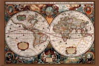 17th Century World Map (Antique) Art Poster Print - 24x36 Poster Print, 36x24 Poster Print, 36x24 17th Century World Map (Antique) Art Poster Print - 24x36 Poster Print, 36x24 Poster Print, 36x24