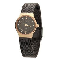 Skagen Women's 233XSRDD Steel Rose Gold Case, Deep Brown Stainless Steel Band Watch Skagen Women's 233XSRDD Steel Rose Gold Case, Deep Brown Stainless Steel Band Watch
