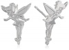 Disney Tinkerbell Sterling Silver Stud Earrings