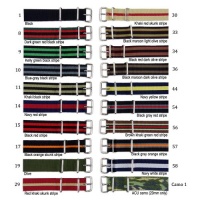 18mm Military James Bond-Style Nylon Watch Strap Band - Choose From 20 Colors Style: 14 Navy red 18mm Military James Bond-Style Nylon Watch Strap Band - Choose From 20 Colors Style: 14 Navy red