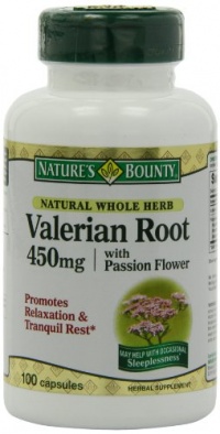 Nature's Bounty Natural Whole Herb Valerian Root, 450mg, 100 Capsules (Pack of 6)