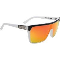 Spy Flynn Sunglasses - Spy Optic Core Collection Fashion Eyewear - Black/White/Grey with Red Flash Mirror / One Size Fits All Spy Flynn Sunglasses - Spy Optic Core Collection Fashion Eyewear - Black/White/Grey with Red Flash Mirror / One Size Fits All