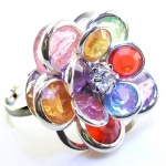 DaisyJewel Exclusive: Adjustable Chakra Balancing Energy Healing Lotus Ring - Beautiful Silvertone with Sparkling Flower Petals - One Size Fits All / One Size Fits Most DaisyJewel Exclusive: Adjustable Chakra Balancing Energy Healing Lotus Ring - Beautiful Silvertone with Sparkling Flower Petals - One Size Fits All / One Size Fits Most