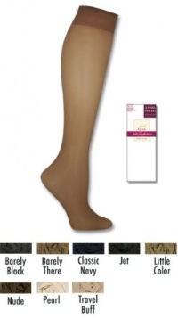 Hanes Silk Reflection Plus Silky Sheer Knee High Enhanced Toe - 6 pairs Barely There,One Size Hanes Silk Reflection Plus Silky Sheer Knee High Enhanced Toe - 6 pairs Barely There,One Size