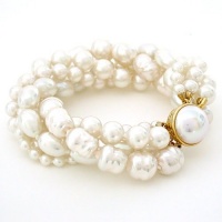 Majorica Pearl Multi Strand Mixed Pearl Bracelet Majorica Pearl Multi Strand Mixed Pearl Bracelet