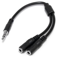 StarTech.com MUY1MFFS 3.5mm Male to 2 x 3.5mm Female Slim Stereo Splitter Cable StarTech.com MUY1MFFS 3.5mm Male to 2 x 3.5mm Female Slim Stereo Splitter Cable