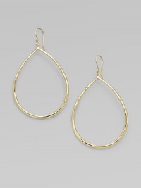From the Glamazon Collection. Thin faceted hoops of 18k gold make a simple yet sophisticated statement.18k gold Length, about 2½ Ear wire Made in Italy From the Glamazon Collection. Thin faceted hoops of 18k gold make a simple yet sophisticated statement.18k gold Length, about 2½ Ear wire Made in Italy