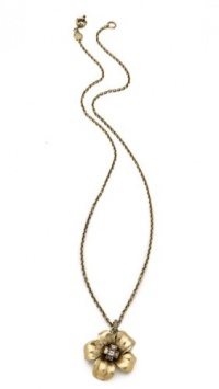 Marc Jacobs Jewelry Brass Ox Crystal Flower Long Necklace Marc Jacobs Jewelry Brass Ox Crystal Flower Long Necklace