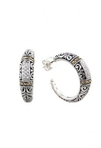 Effy Jewlery Balissima Silver & 18K Gold Diamond Earrings, .14 TCW Effy Jewlery Balissima Silver & 18K Gold Diamond Earrings, .14 TCW