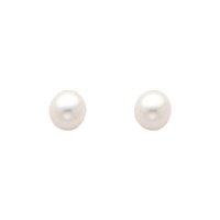 14K Yellow Gold Small Pearl Stud Earrings with Screw-back for Baby & Children 14K Yellow Gold Small Pearl Stud Earrings with Screw-back for Baby & Children