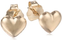 Duragold 14k Yellow Gold Tiny Heart Button Earrings Duragold 14k Yellow Gold Tiny Heart Button Earrings