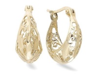 Giani Bernini 24K Gold Over Sterling Silver Filigree Hoop Earrings Giani Bernini 24K Gold Over Sterling Silver Filigree Hoop Earrings