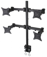 Quad LCD Monitor Desk Mount Stand Heavy Duty Fully Adjustable fits 4 /Four Screens up to 27 ~ (by VIVO) Quad LCD Monitor Desk Mount Stand Heavy Duty Fully Adjustable fits 4 /Four Screens up to 27 ~ (by VIVO)