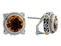 Balissima By Effy Collection Sterling Silver and 18k Yellow Gold Citrine Earrings